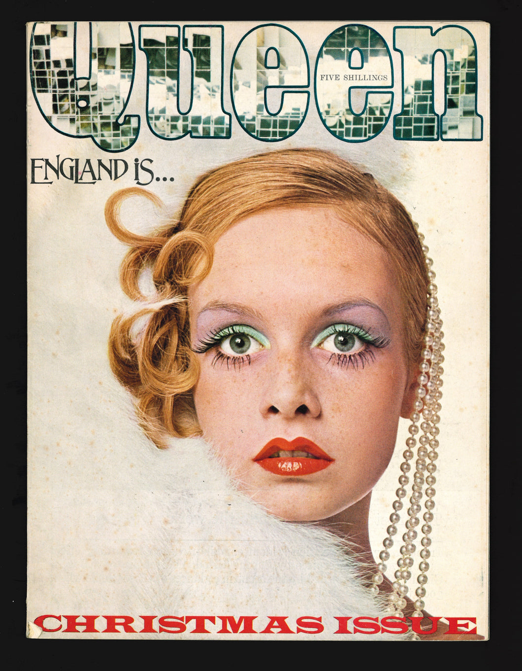 Queen Nov 22 Christmas Issue 1967 - Twiggy