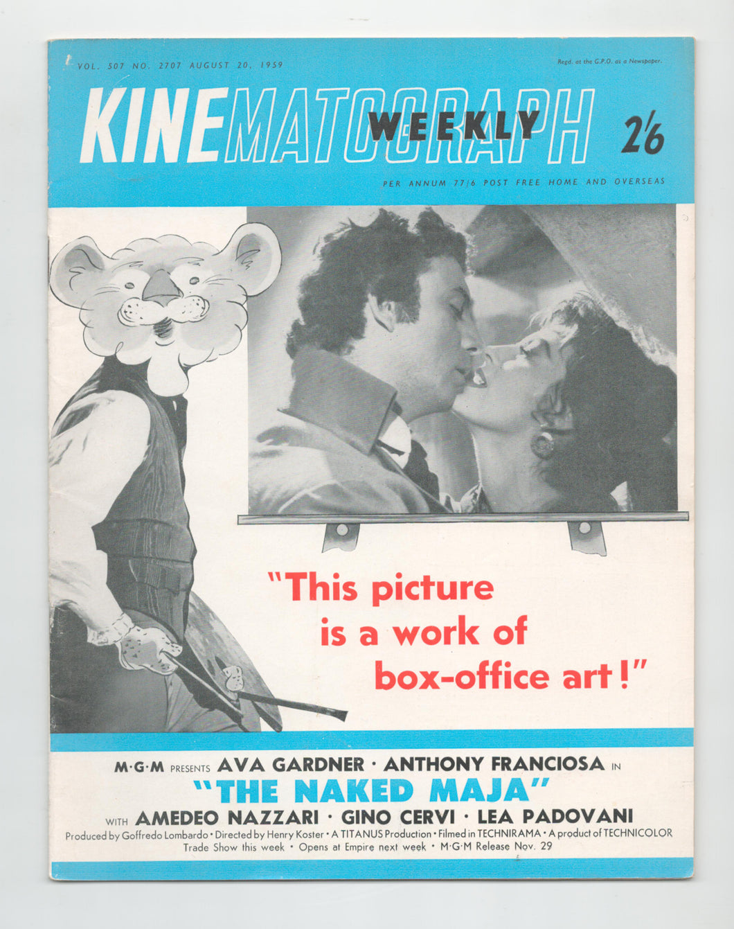Kine Weekly No 2707 Aug 20 1959