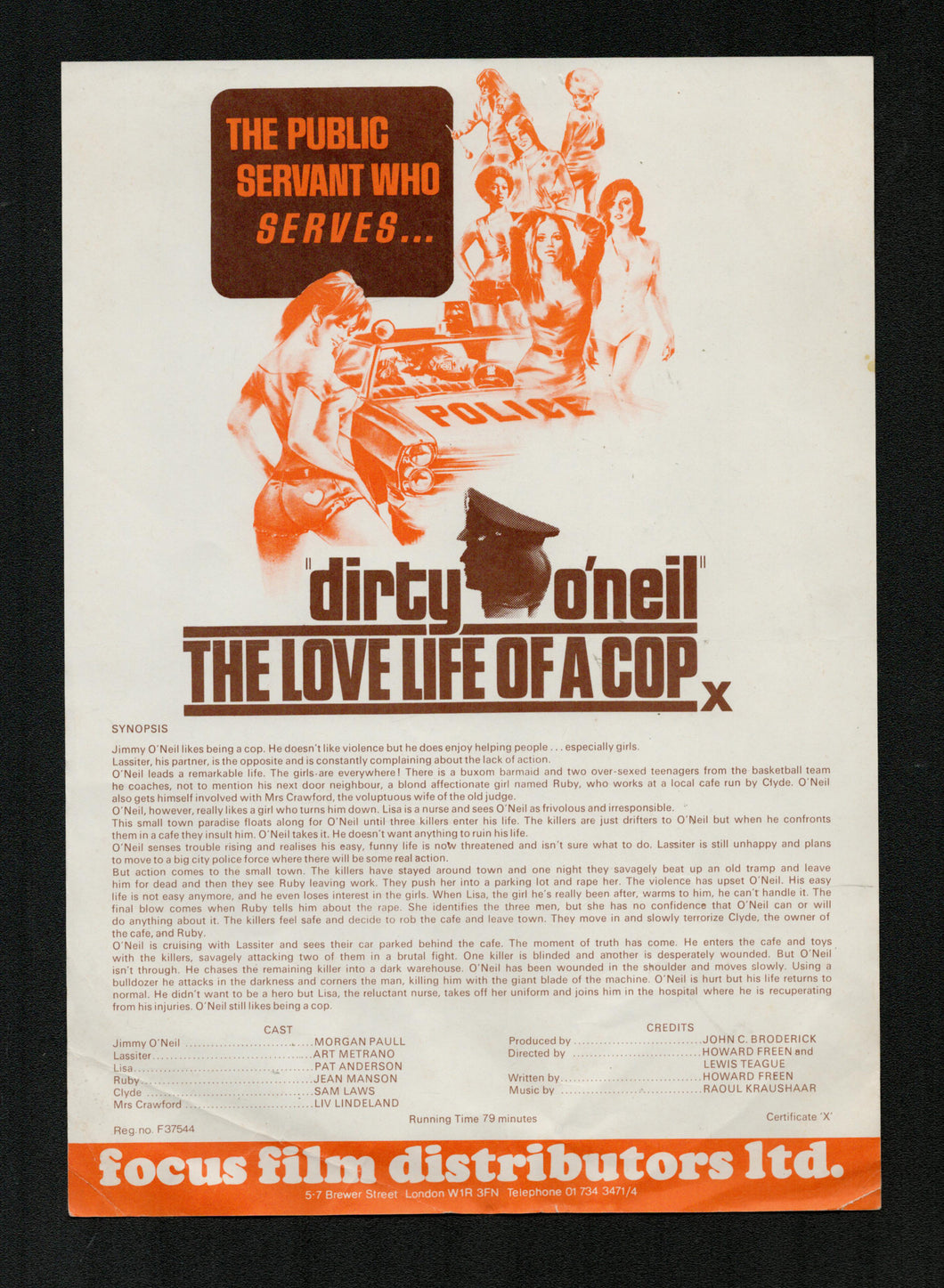 Dirty O'Neil Love Life of A Cop, 1974