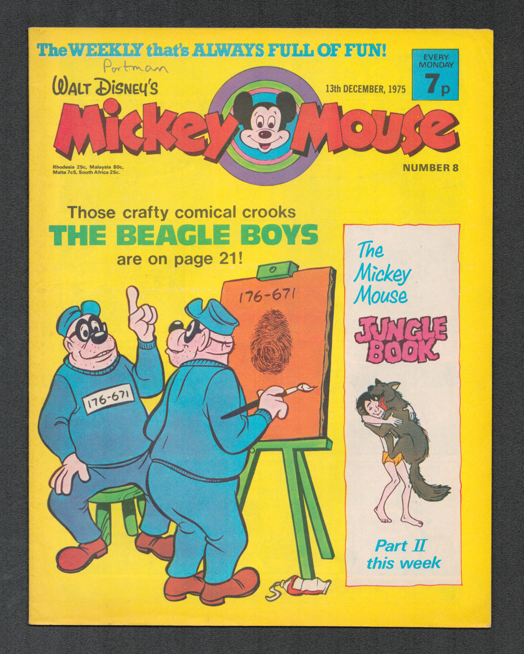 Mickey Mouse No 8 Dec 13 1975