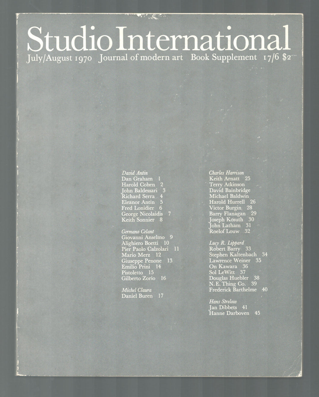 Studio International July/Aug 1970