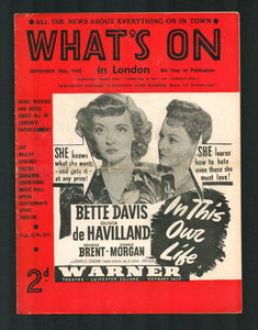 Whats on in London No 359 Sept 18 1942