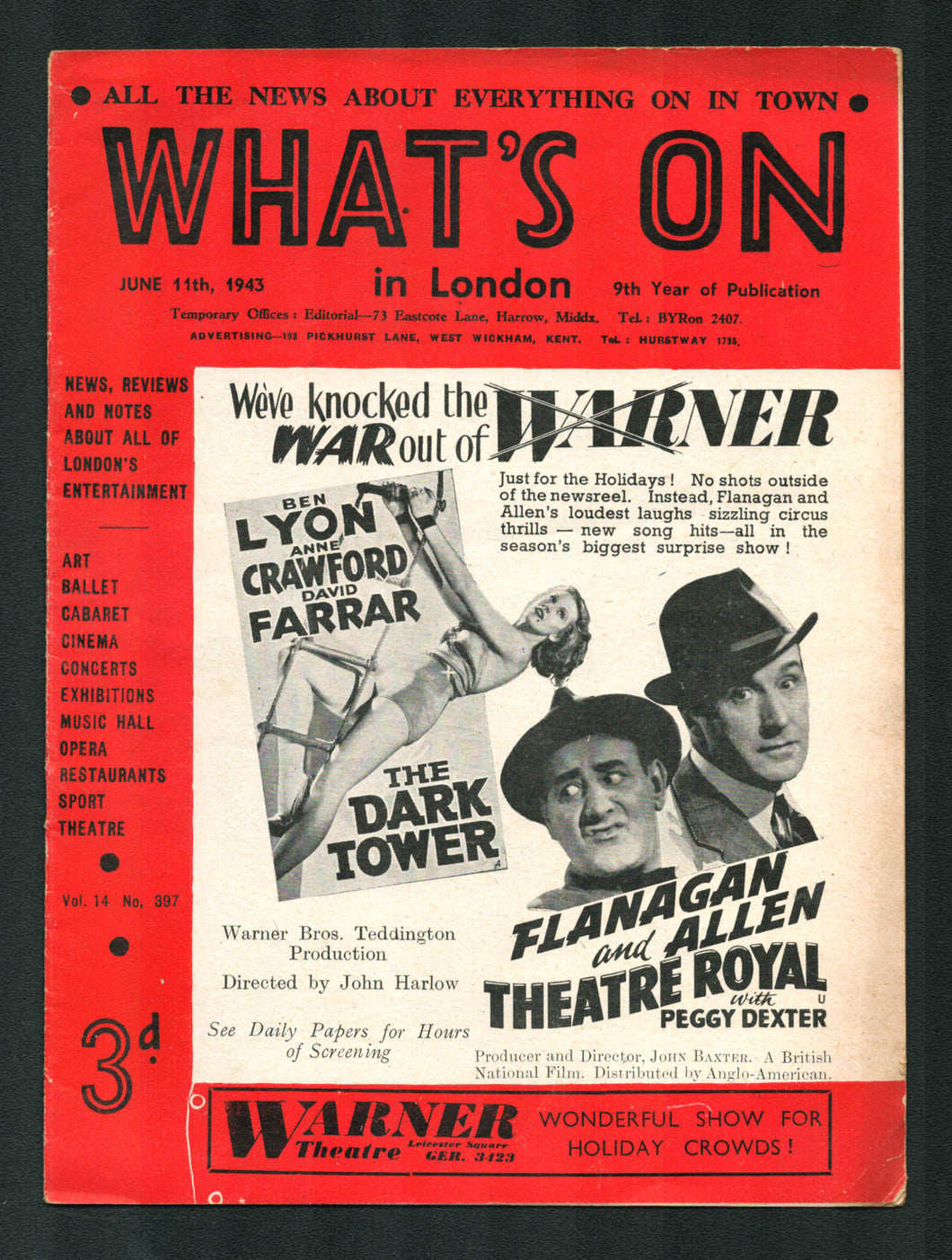 Whats on in London No 397 June 11 1943