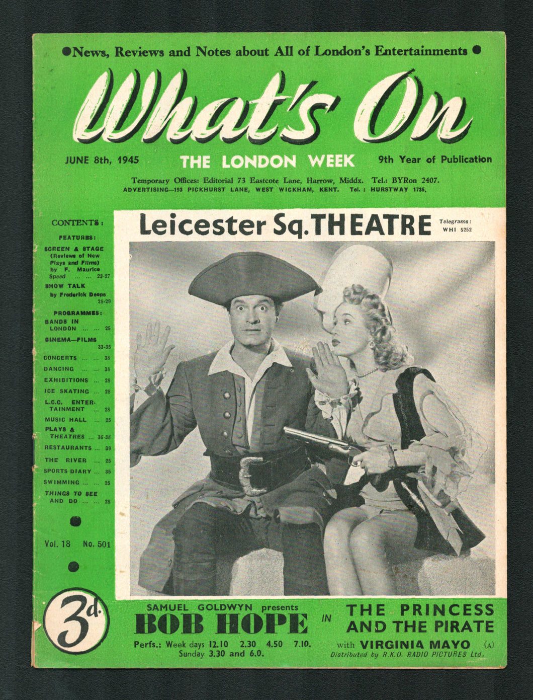Whats on in London No 501 June 8 1945