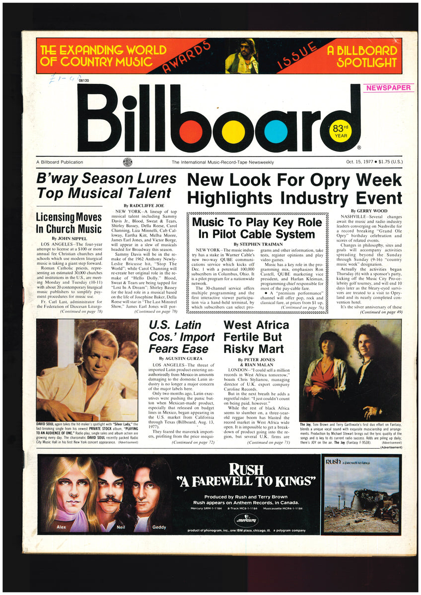 Billboard Oct 15 1977 – Vintage Magazine Company