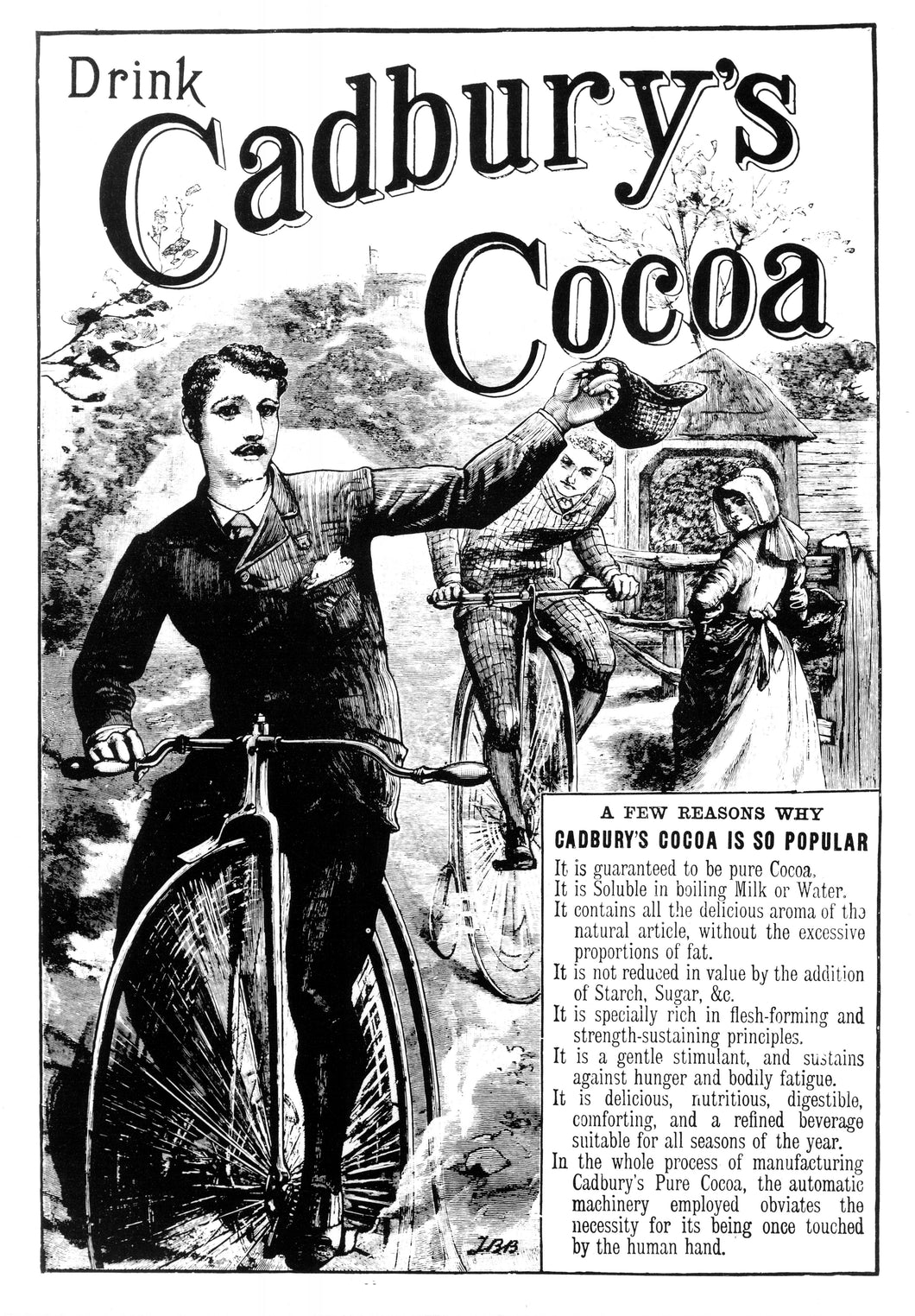 Cadburys Cocoa Advert Art Print