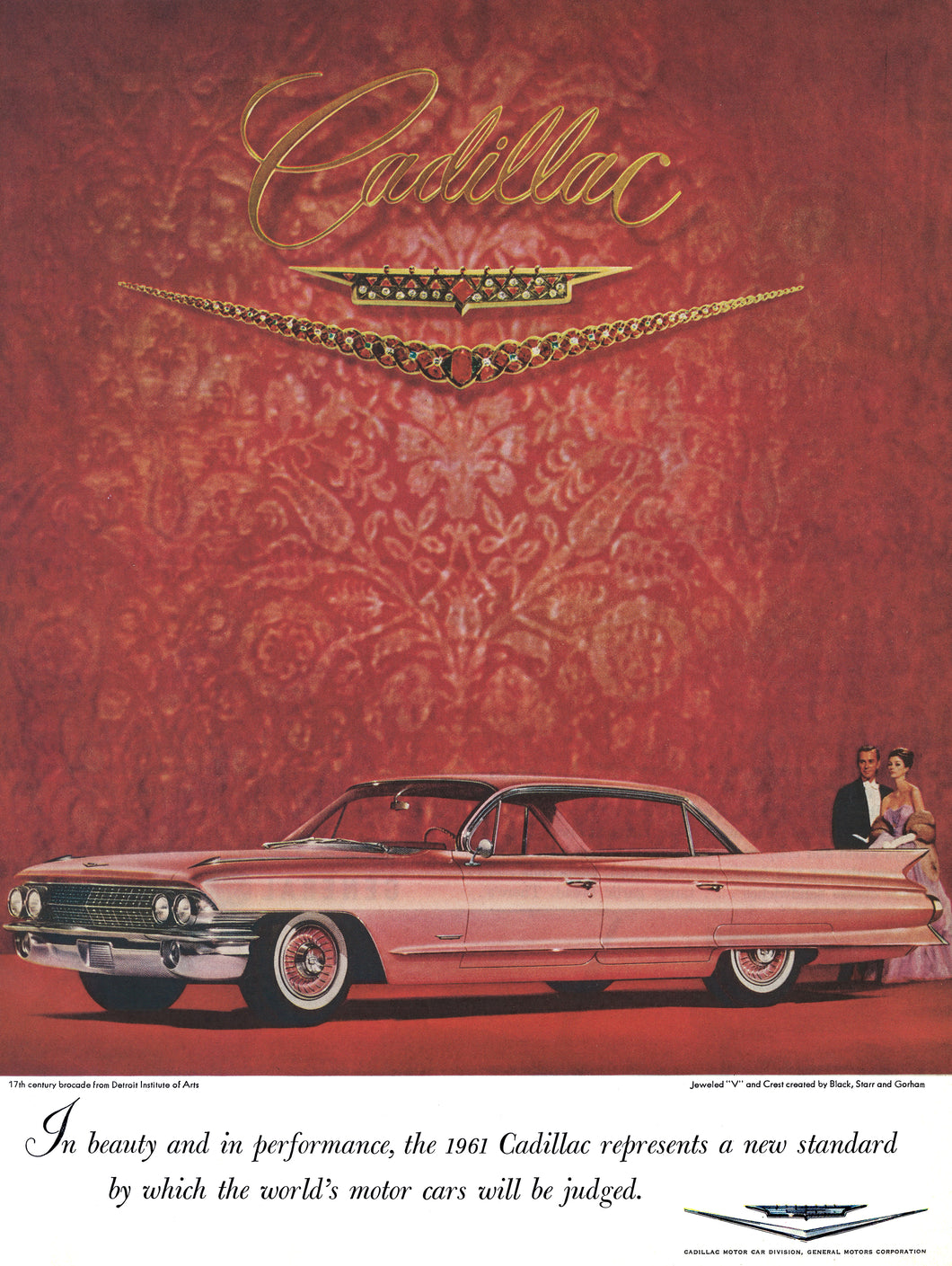 Cadillac Advert 1961 Art Print