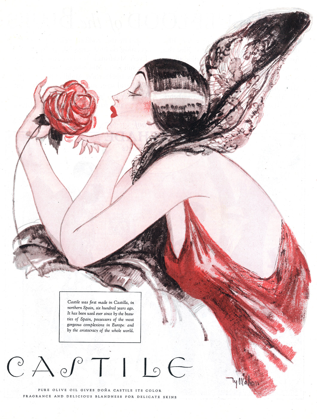 Castile Pure Olive Oil Advert Art Print