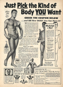 Charles Atlas Just Pick the Kind of Body you Want Art Print