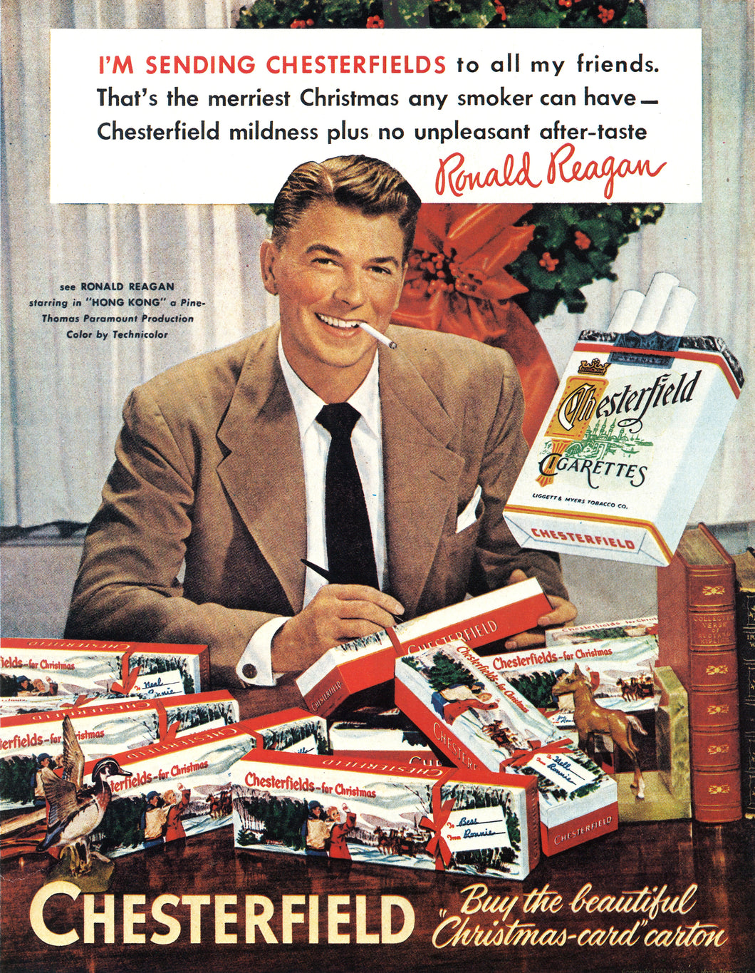 Chesterfield Advert (Ronald Reagan) Art Print