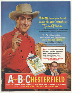 Chesterfield Cigarettes Advert 1950 Art Print
