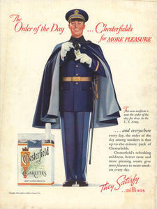 Chesterfield Cigarettes Advert Sept 1938 Art Print