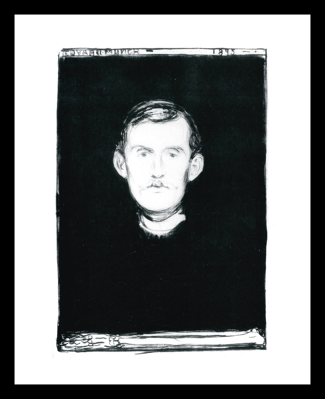 Edvard Munch Selbstportrat 1895 Window Mounted Tear sheet