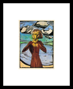Enrich Heckel Madchen am Meer 1918 Window Mounted Tear sheet