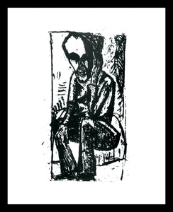 Enrich Heckel Mann mit Schwarzer Binde 1913 Window Mounted Tear sheet