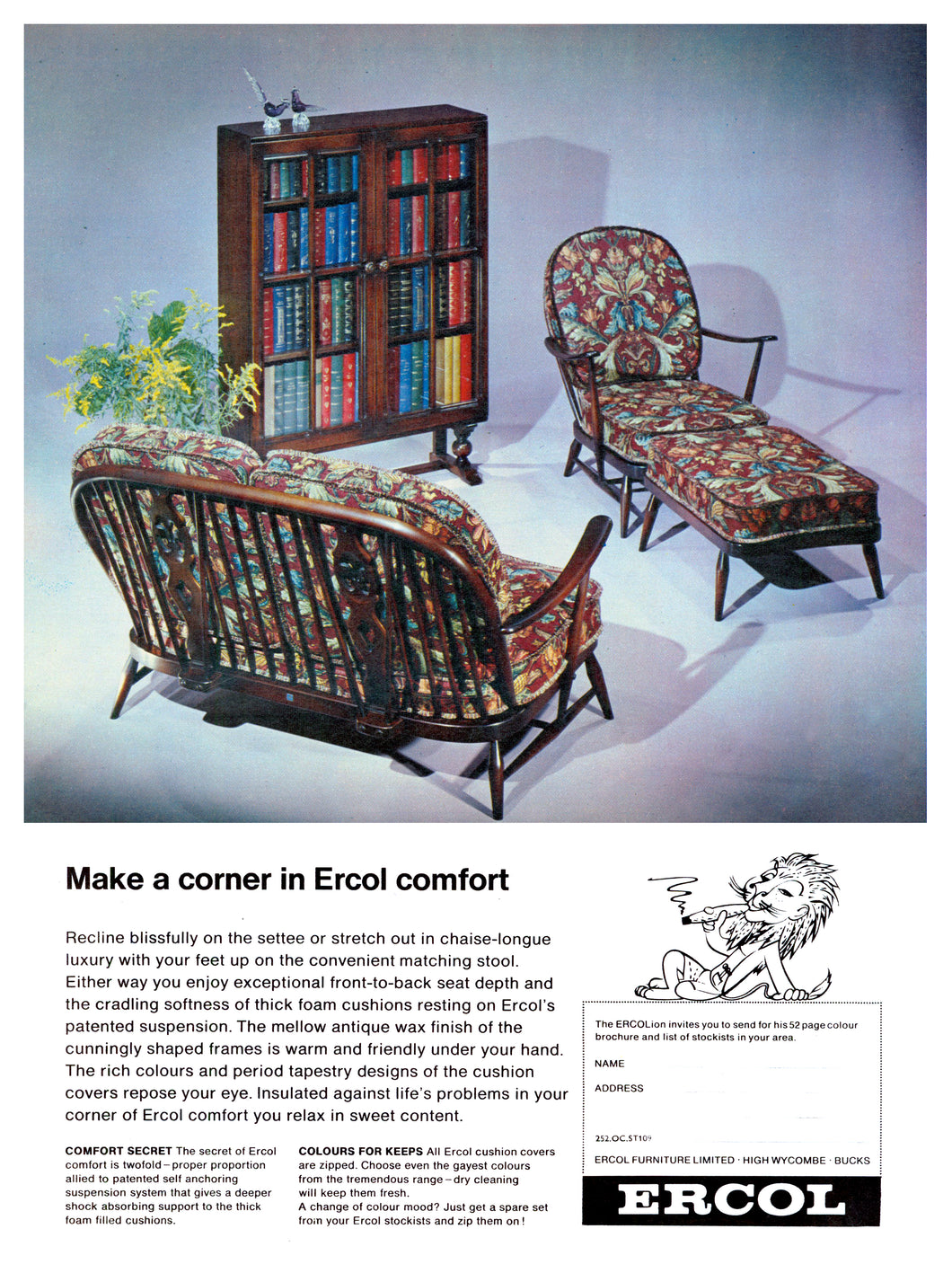 Ercol Advert 1969 Art Print