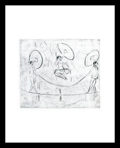Ernst Ludwig Kirchner Drei Drahtseilartisten mit Springseil und Schirmen 1910 Window Mounted Tear sheet