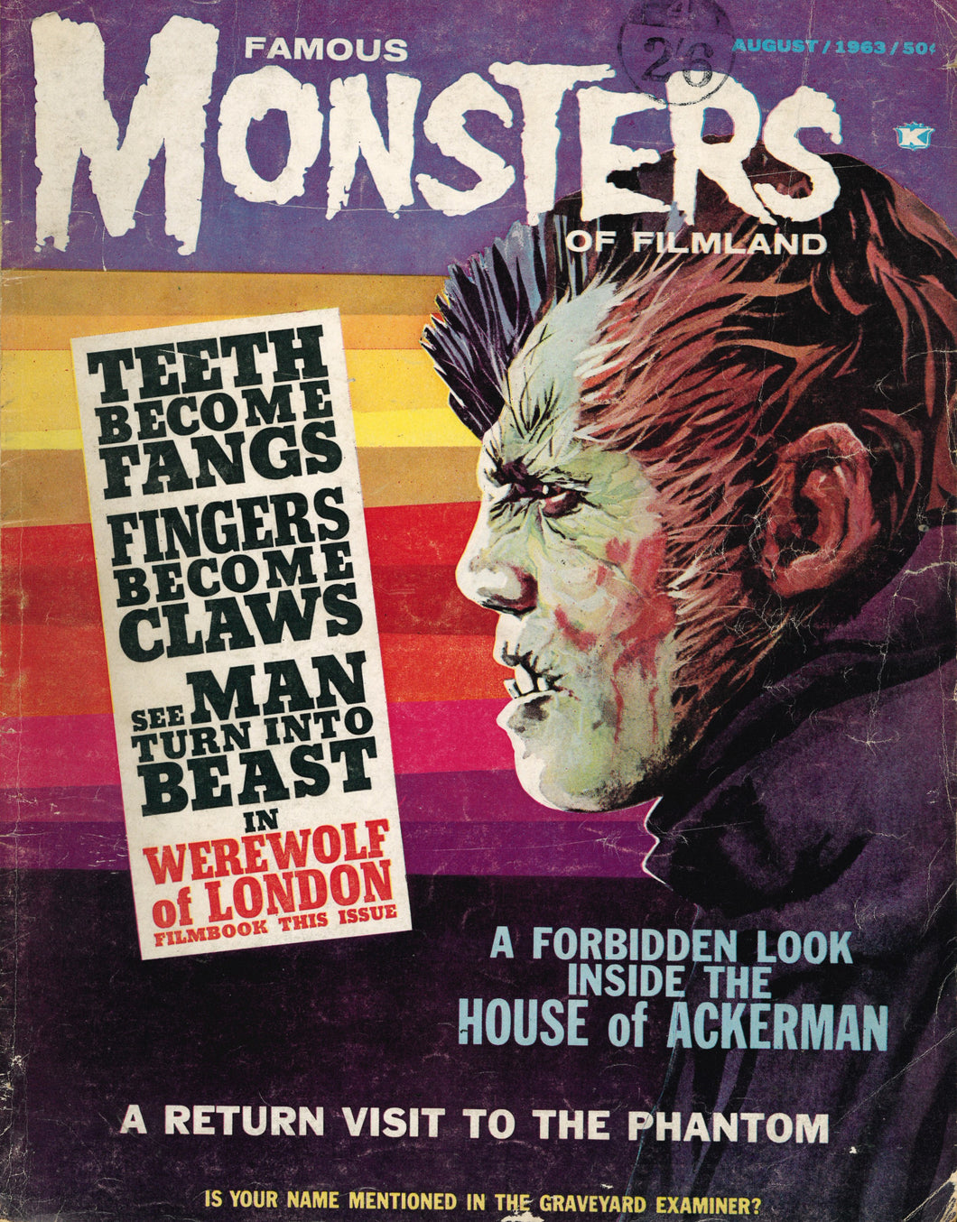 Famous Monsters Of Filmland Aug 1963 Art Print