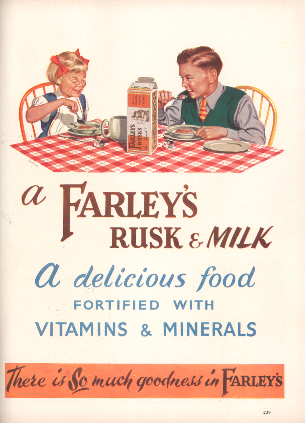 Farley's Rusk Advert 1955 Art Print