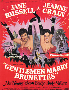 Gentlemen Marry Brunettes Art Print