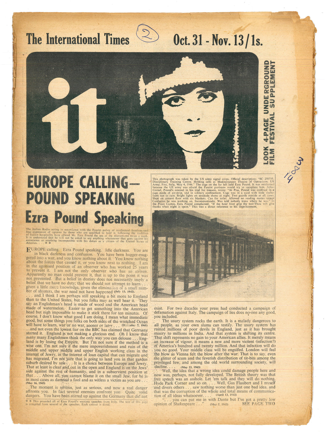 International Times No 2 Oct 31 - Nov 13 1966