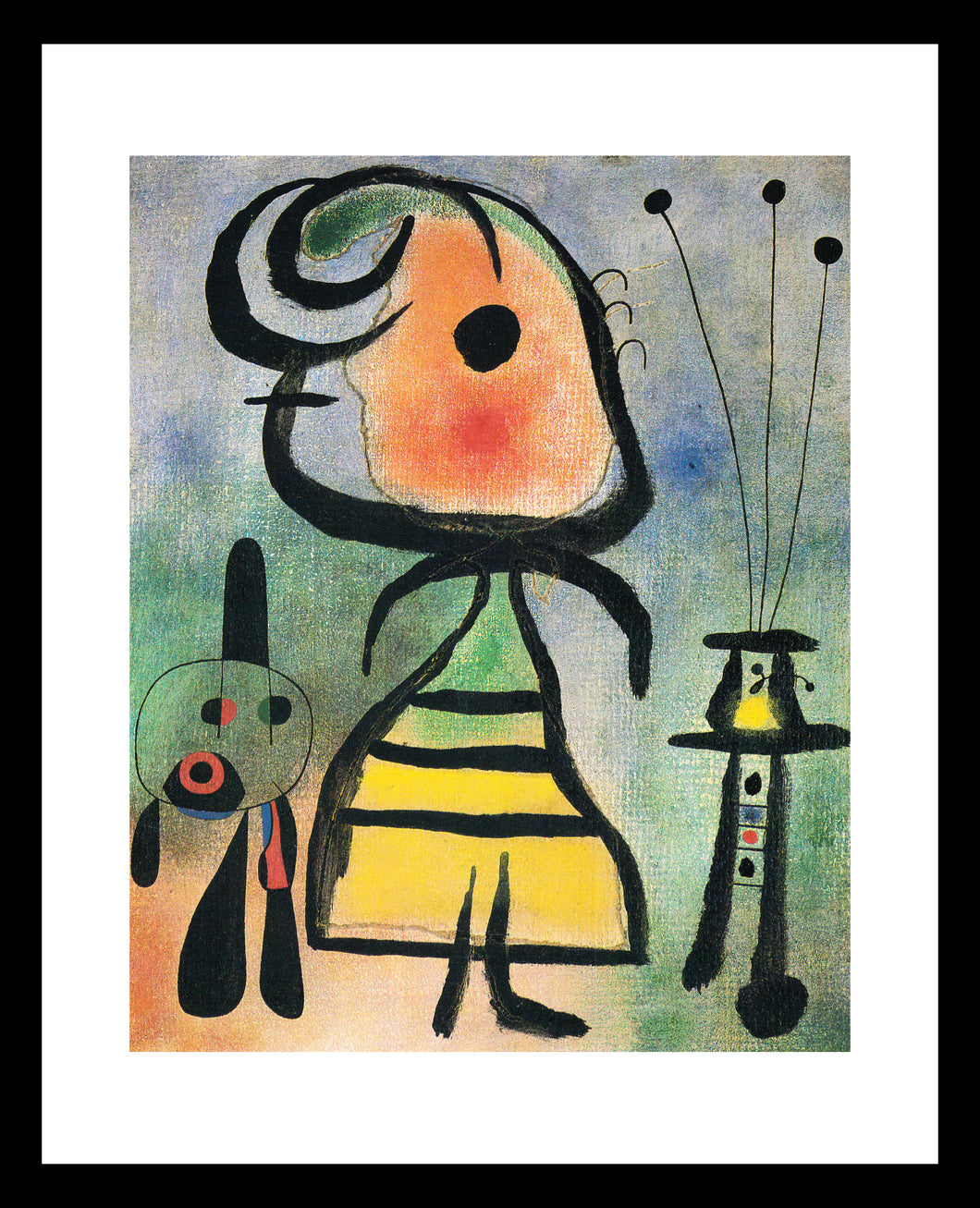 Joan Miro Femme et Chat 1950 Window Mounted Tear sheet