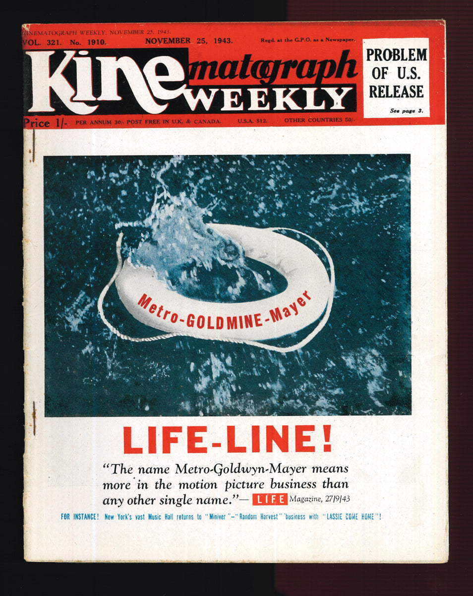Kine Weekly No.1910 Nov 25 1943 – Vintage Magazine Company