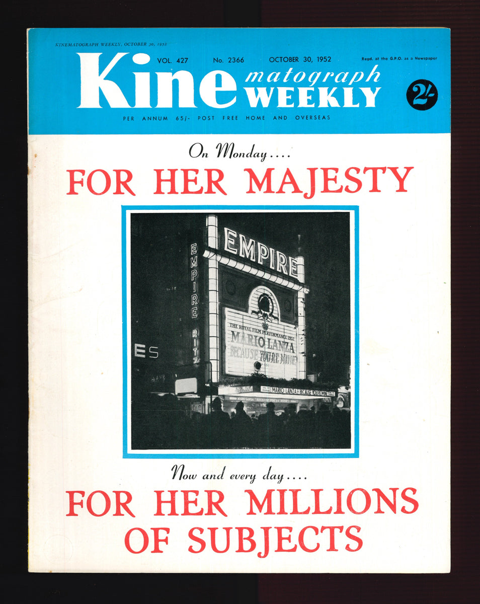 Kine Weekly No.2366 Oct 30 1952 – Vintage Magazine Company