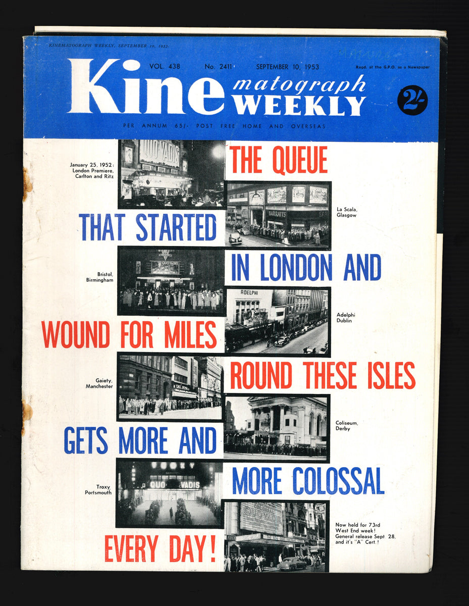 Kine Weekly No.2411 Sept 10 1953 – Vintage Magazine Company
