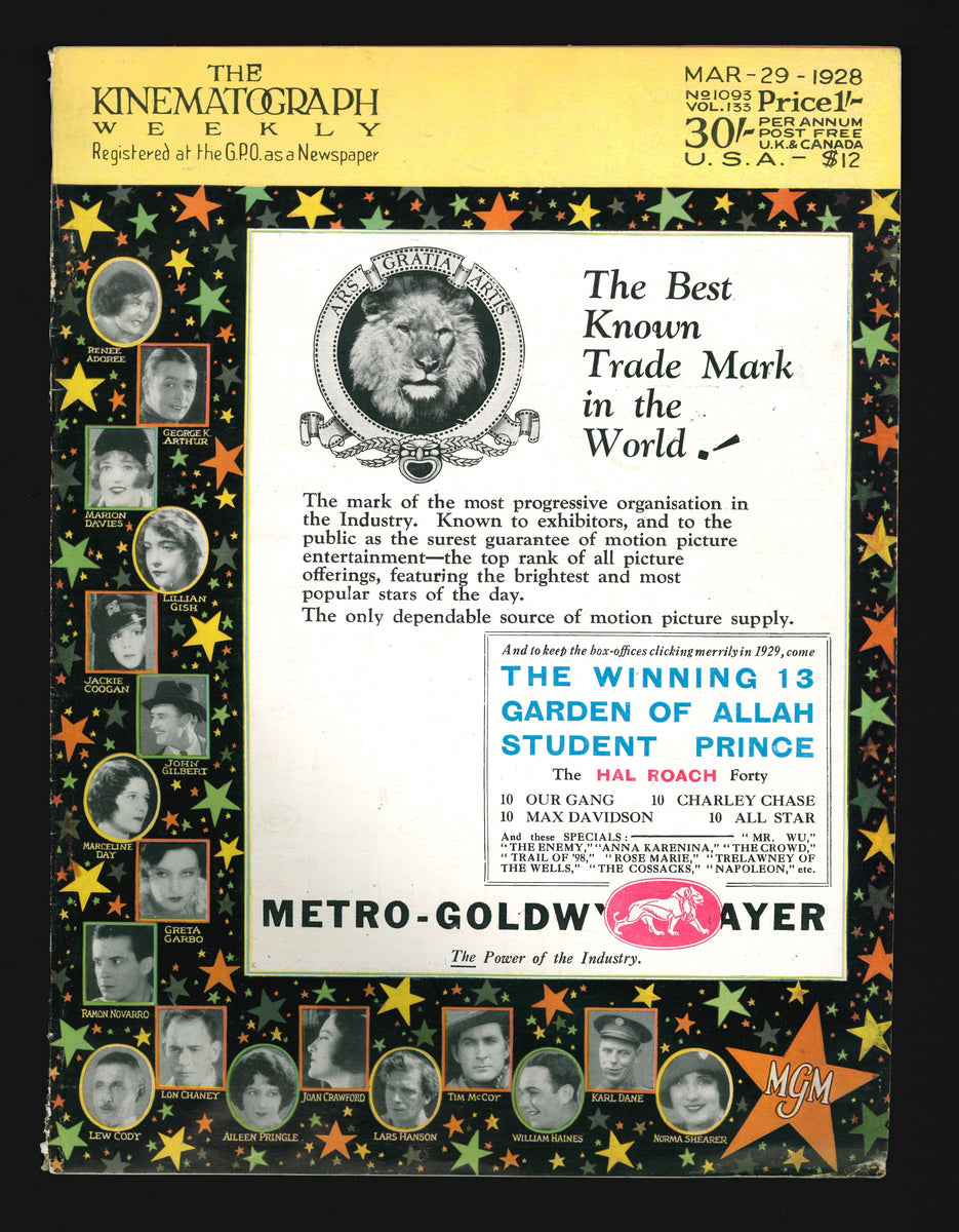 Kine Weekly No 1093 Mar 29 1928 – Vintage Magazine Company