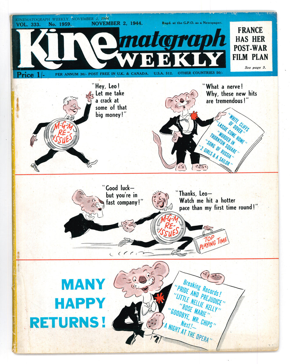 Kine Weekly No 1959 Nov 2 1944 – Vintage Magazine Company