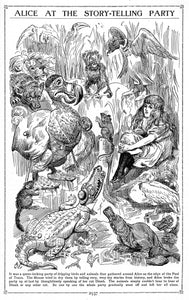 Alice at the Story telling Party (Alice in Wonderland) Art Print