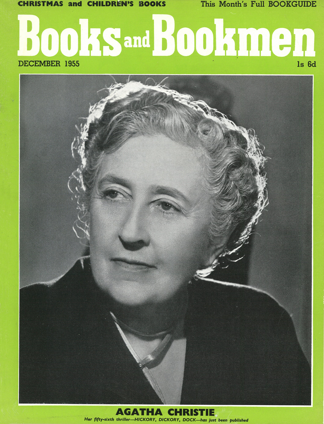Books and Bookmen Dec 1955 Agatha Christie Art Print