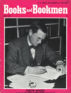 Books and Bookmen July 1957 (Evelyn Waugh) Art Print
