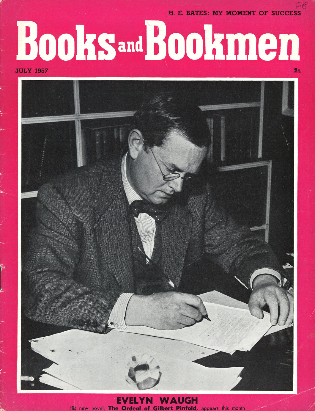 Books and Bookmen July 1957 (Evelyn Waugh) Art Print
