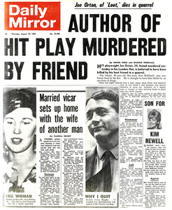 Daily Mirror Aug 10 1967 (Joe Orton) Art Print