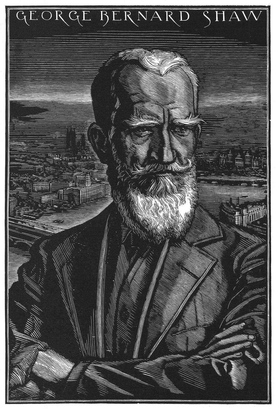 George Bernard Shaw Etch Art Print