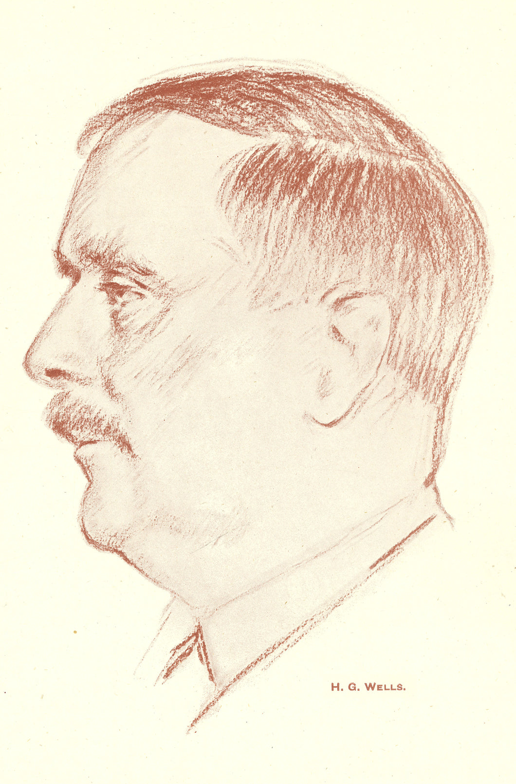 H G Wells Drawing Art Print