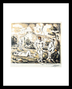 Paul Cezanne Les Baigneurs 1898 Window Mounted Tear sheet