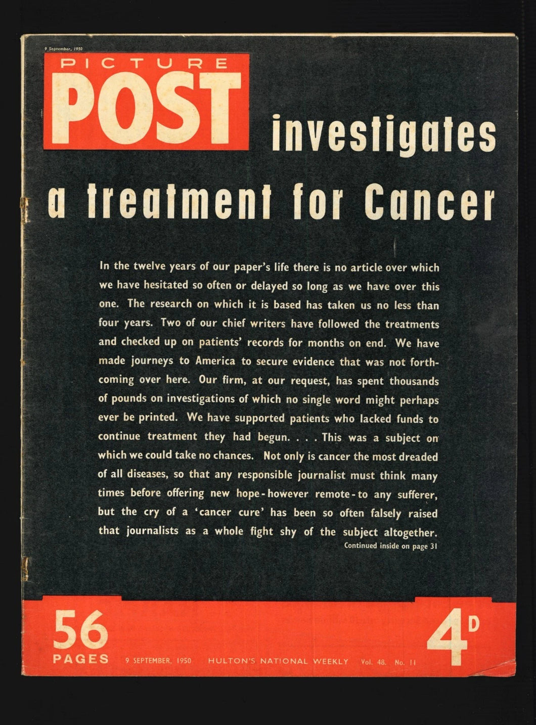Picture Post Sept 9 1950 – Vintage Magazine Company