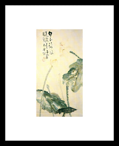 Shi Lu White Lotus with Dragonfly Window Mounted Tear sheet