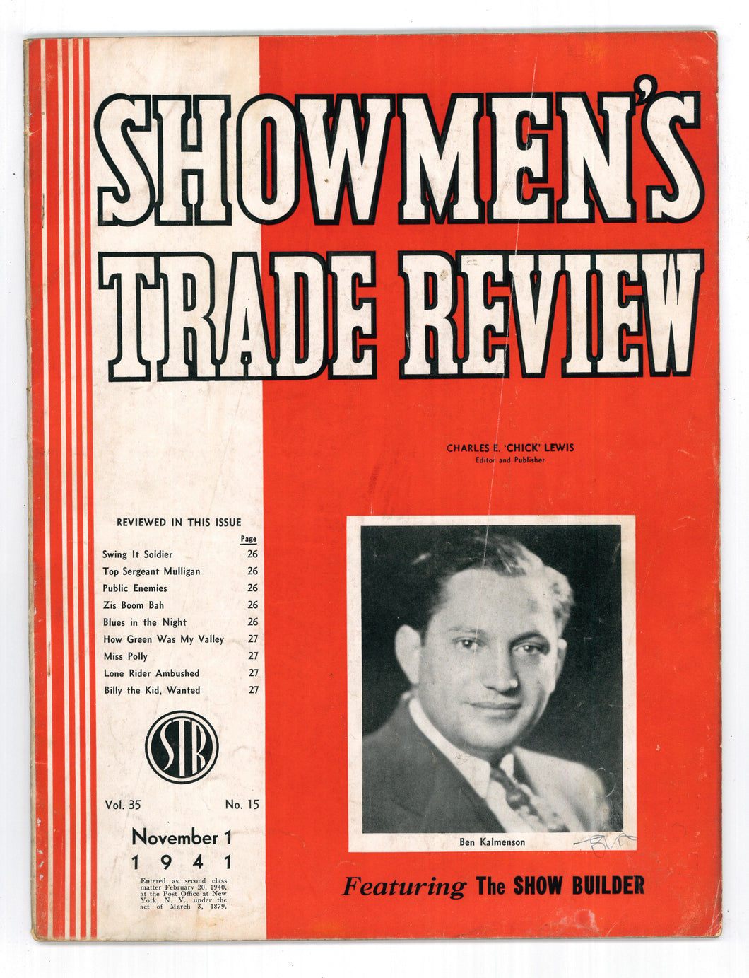 Showmens Trade Review Vol 35 No 15 Nov 1 1941