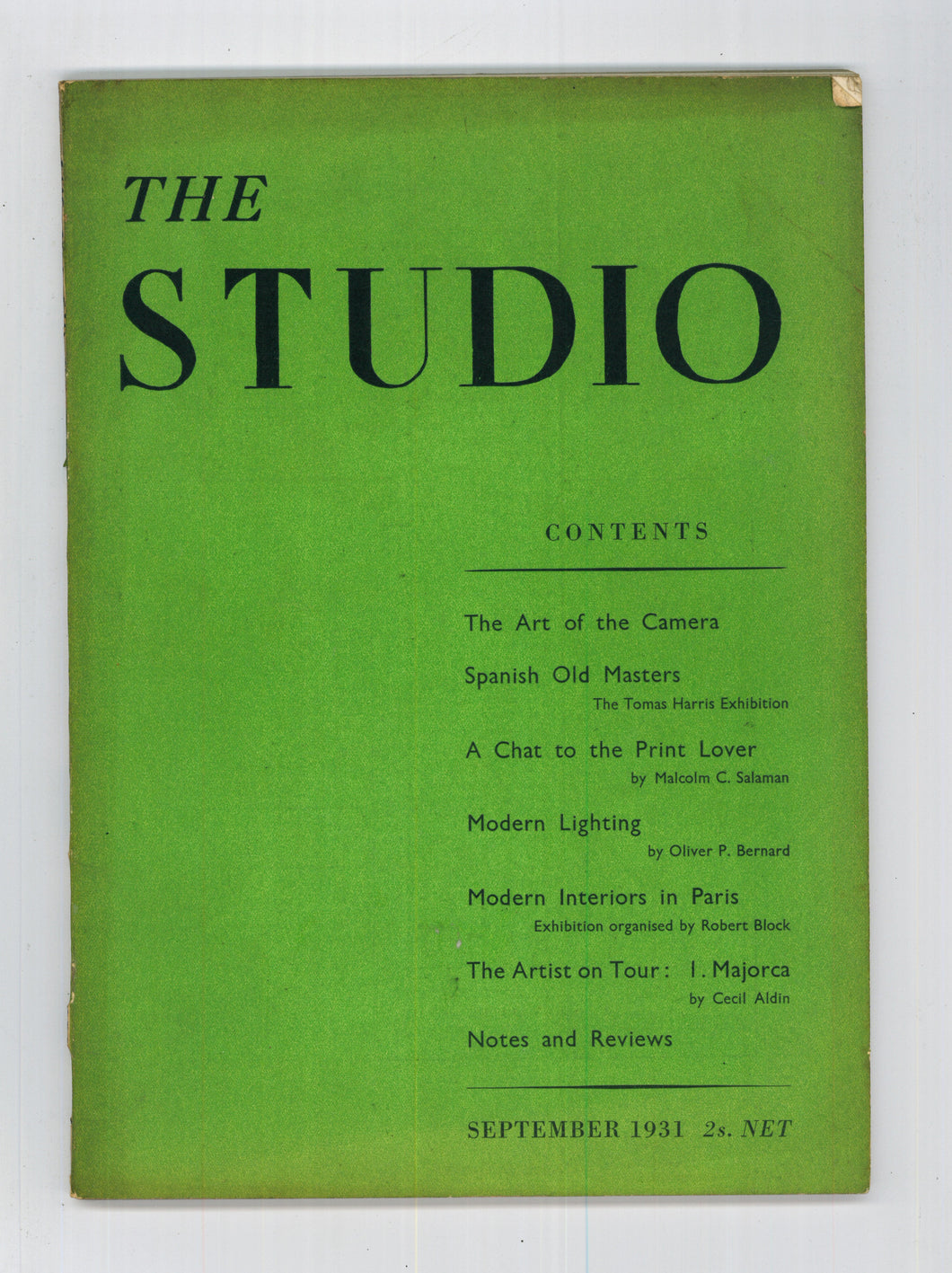 Studio Sept 1931 – Vintage Magazine Company