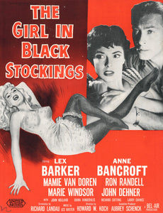 The Girl in Black Stockings Art Print