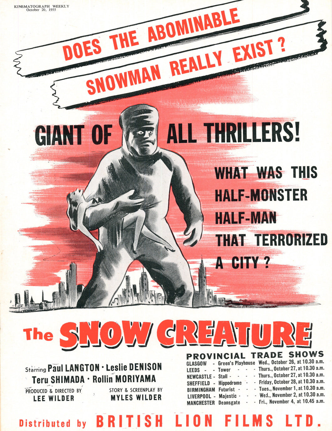 The Snow Creature Art Print