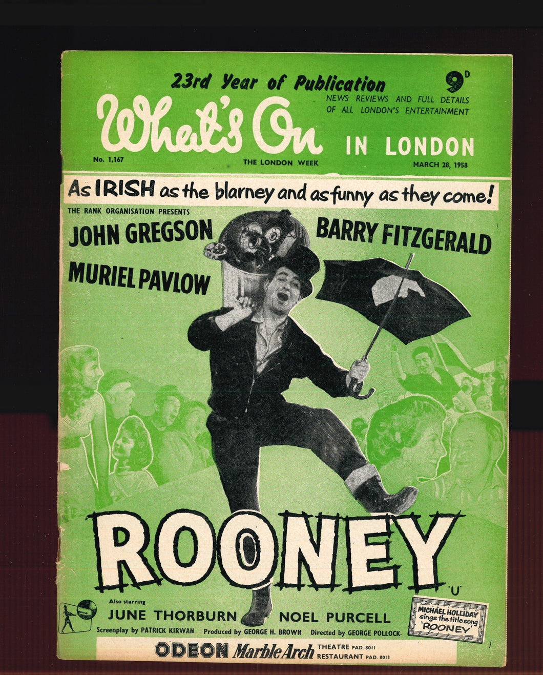 What's On No 1167 March 28 1958