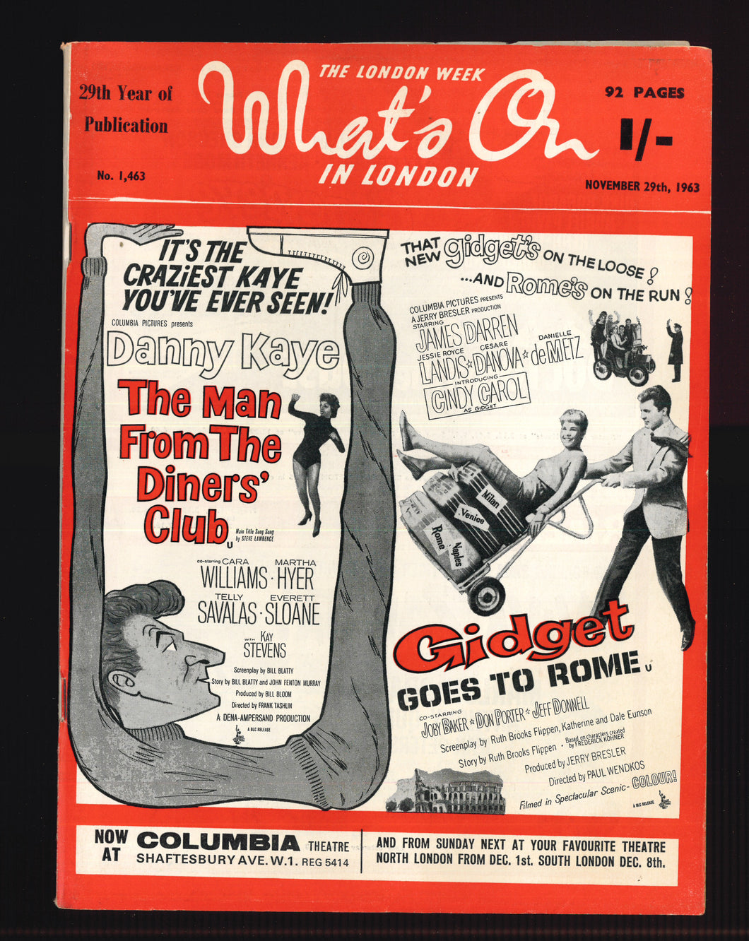 What's On No 1463 Nov 29 1963