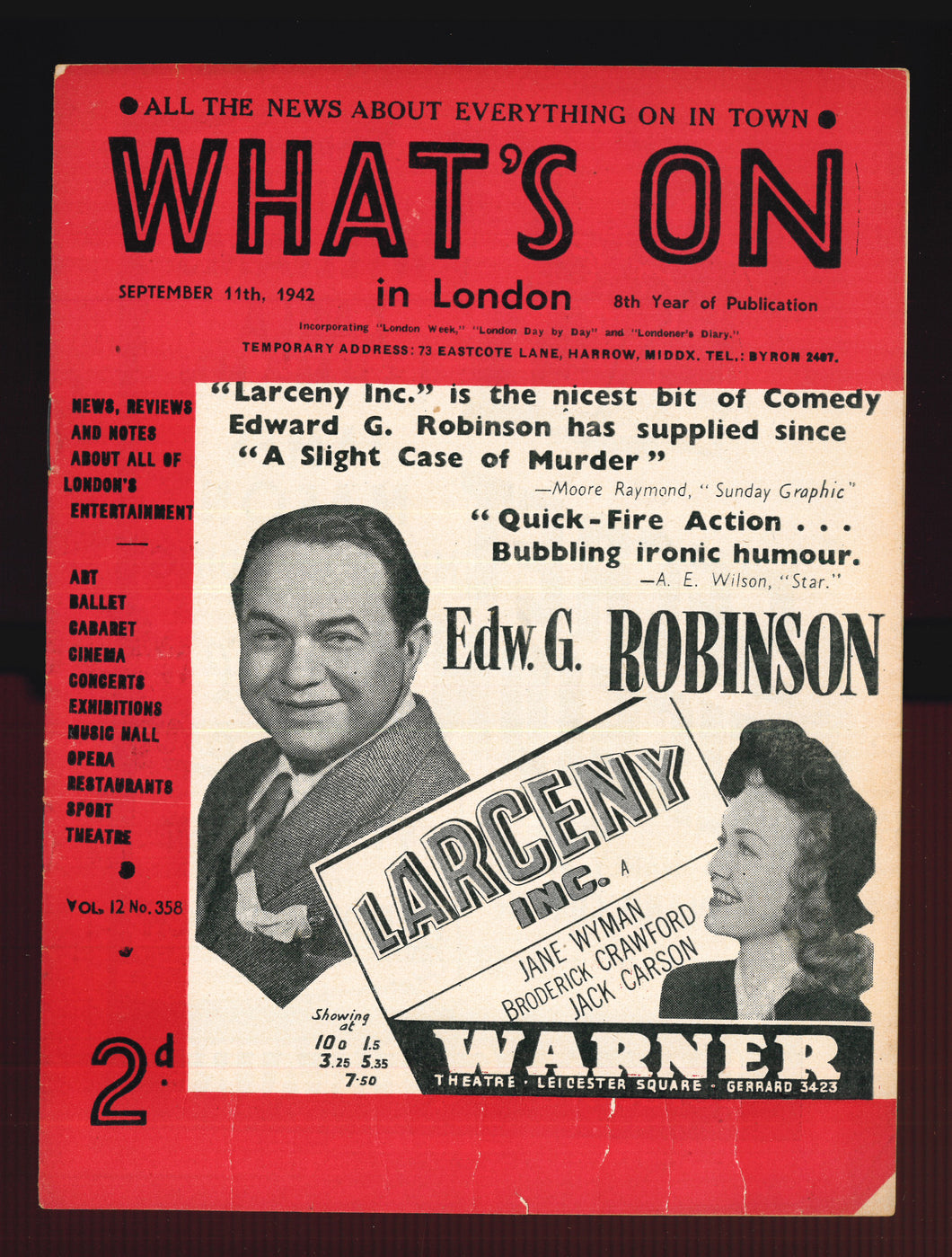 What's On No 358 Sept 11 1942