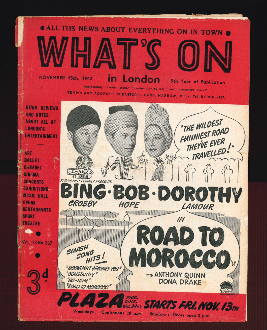 What's On No 367 Nov 13 1942