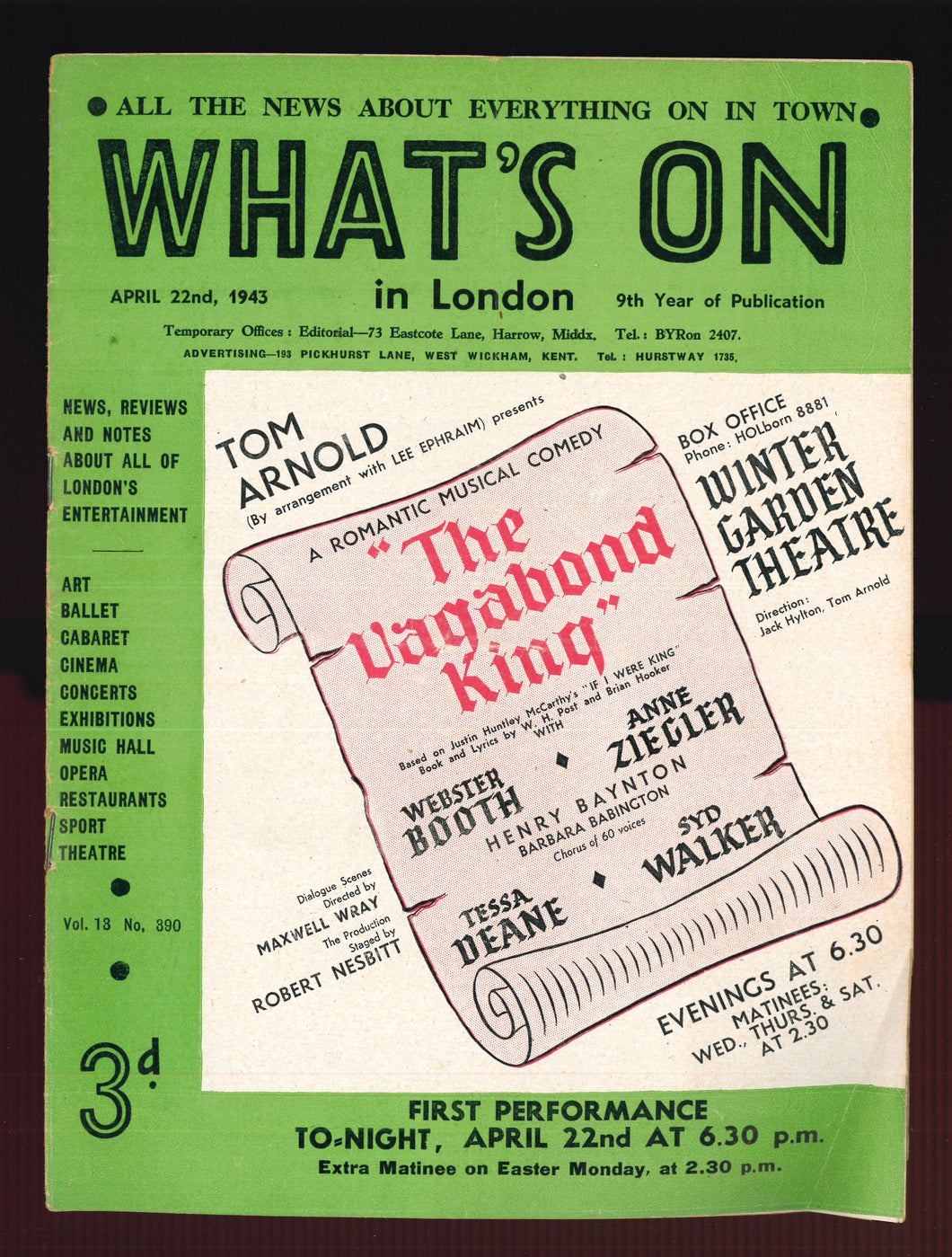 What's On No 390 April 22 1943